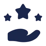 Hand Stars SVG Icon